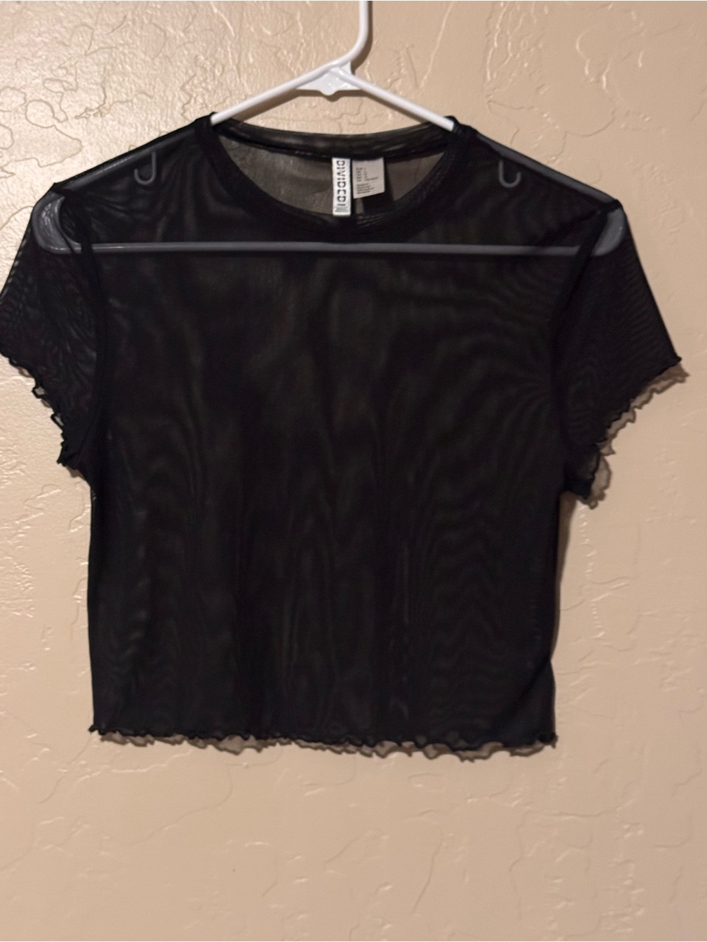 Divided by H&M Black Sheer Short Sleeve Mesh Tee